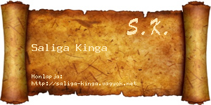 Saliga Kinga névjegykártya